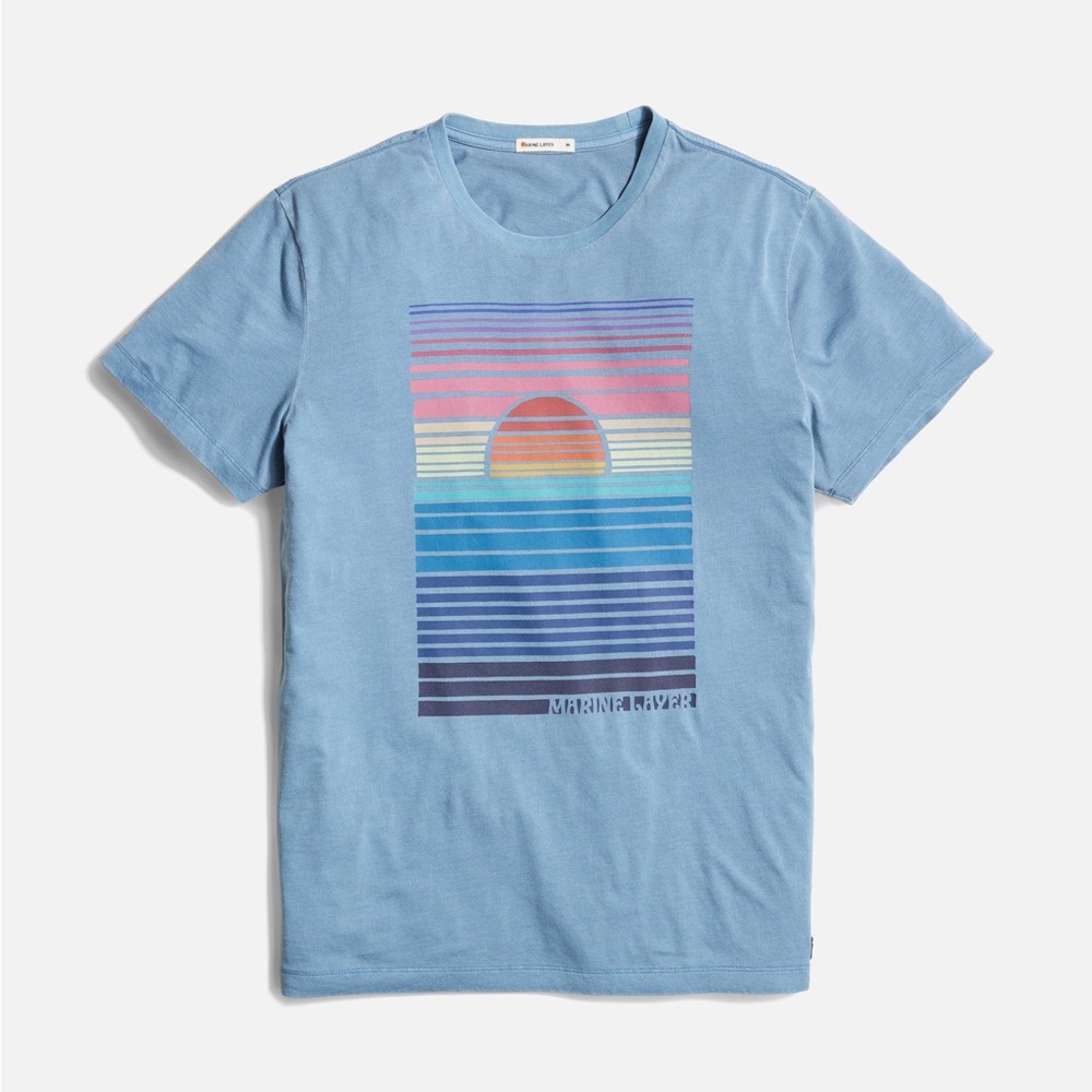 Marine Layer Blue Sunset Graphic Tee